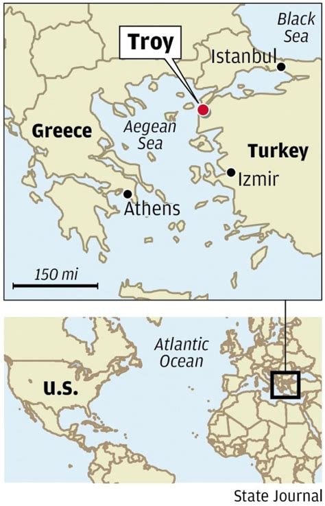 where troy is located|troy location map.